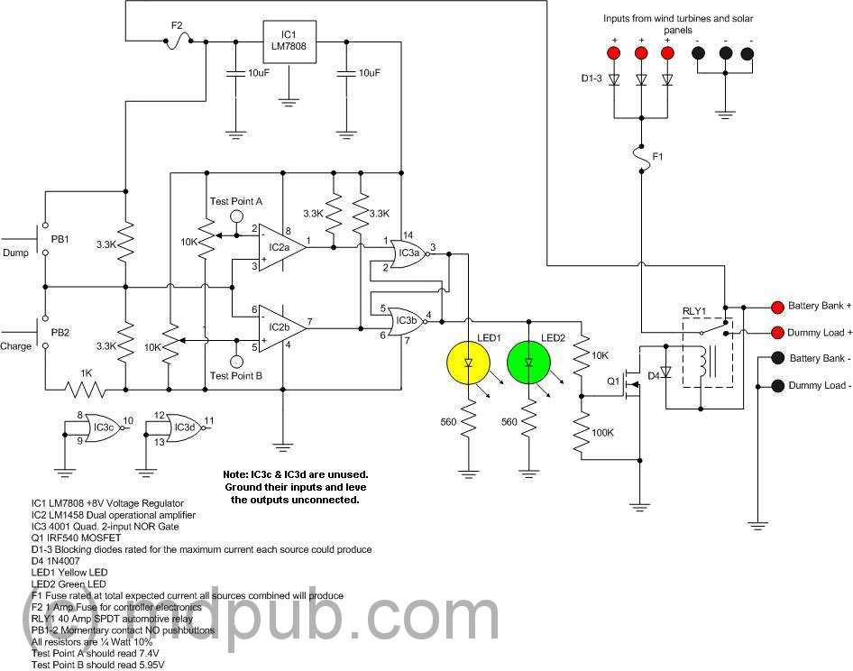 Solar Charge Controller Circuit Diagram