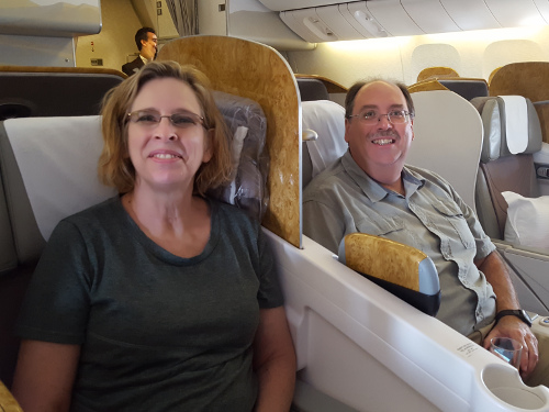 Business Class on the 777-300 plane that took us to Dubai.