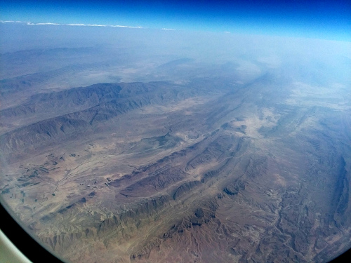 Flying over Iran at 32,000 feet.