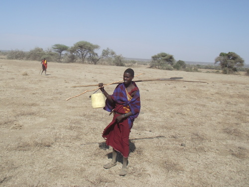 Maasai deep in the bush.
