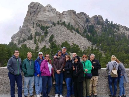Group photo at Mt. Rushmore.