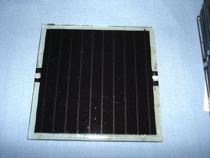 the front of one of the solar cells