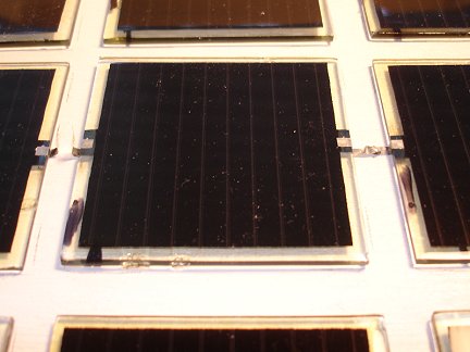 joining the tabs on the solar cells
