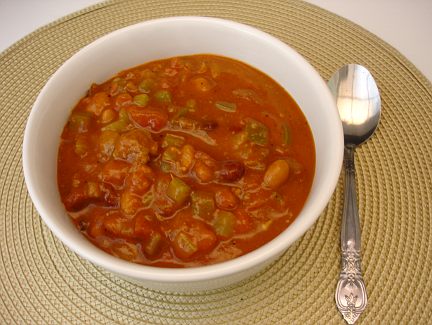 A bowl of my home-made chili.