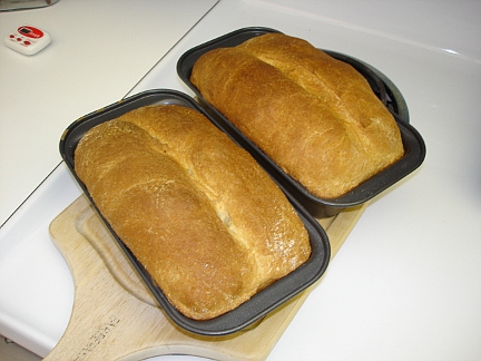 2 loaves of my home-cooked Honey Wheat bread