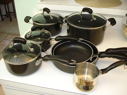 A set of professional-grade cookware