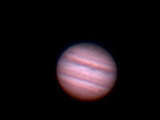 Photo taken of jupiter with a web cam