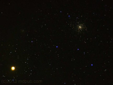 A photo of Antares and M4.