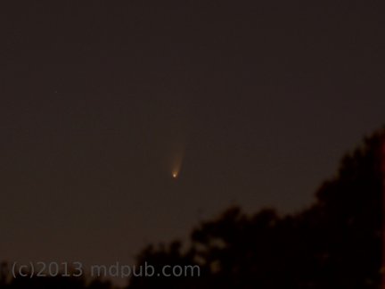 A photo of comet PanSTARRS.