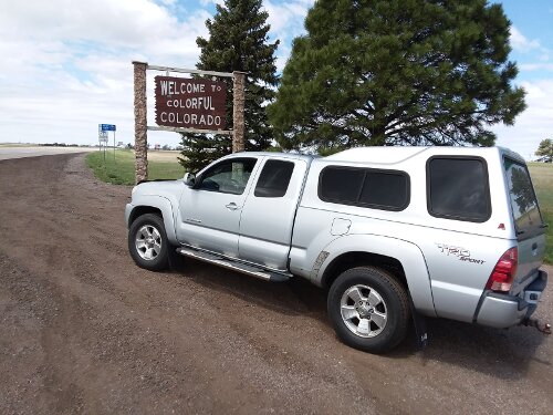 My Toyota Tacoma at the Colorado border.