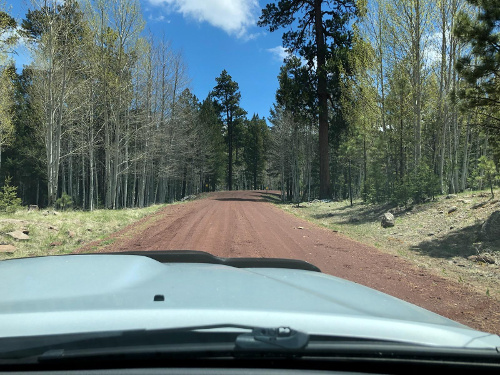 Driving on the backroads of the White Mountains.