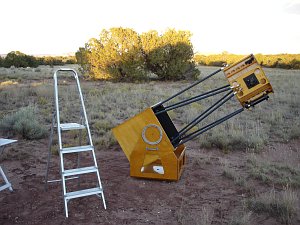 The telescope set up in Arizona.