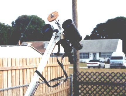 Close up of binocular attachment