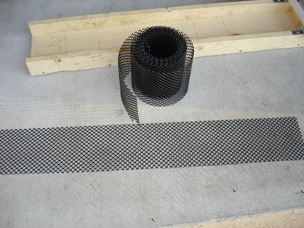 A roll of plastic mesh