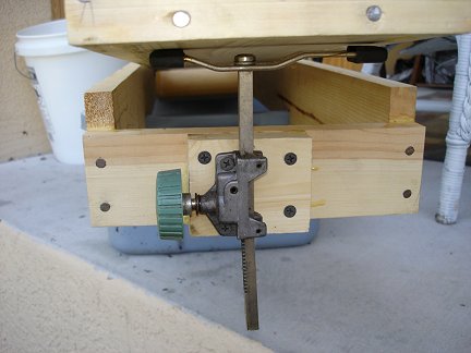 Another view of the tilt adjustment mechanism