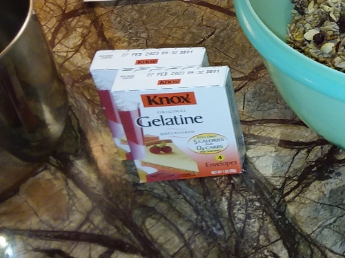 Boxes of gelatine