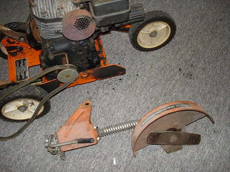 The edger with the blade removed.