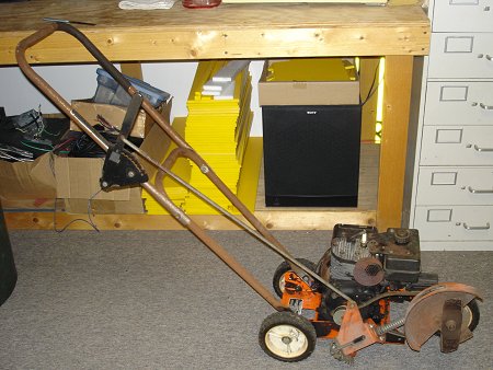 A power edger bought at a yard sale for $5.