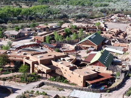 Ojo Caliente from the hills above.