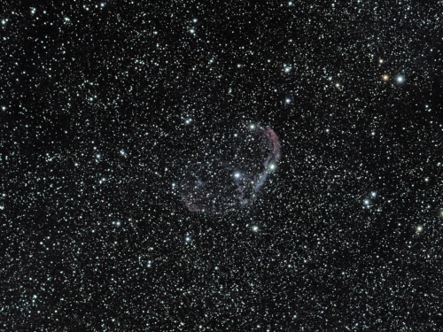 The Crescent Nebula in Cygnus.