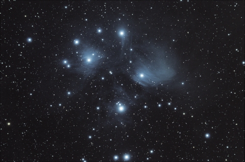 The Pleiades star cluster.