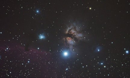 The Flame and Horsehead nebulas.