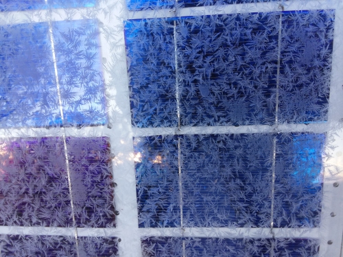 Frost covering my solar panels.