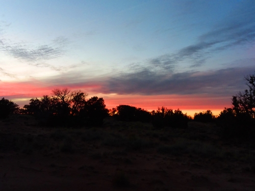 A colorful sunset on my Arizona property.