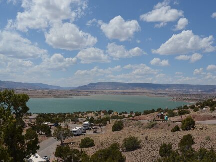 Looking down on Abiquiu Lake.