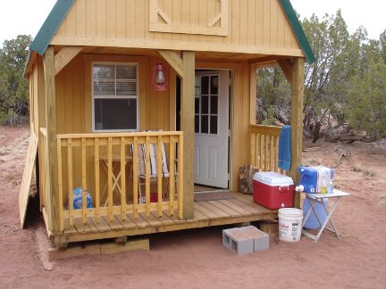 The front of my cabin in Arizona.