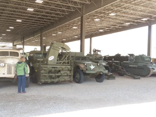 Military vehicles.