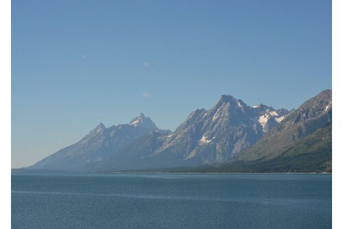 Our first look at the Grand Tetons.