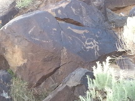 Rock art at Petroglyph National Monument.