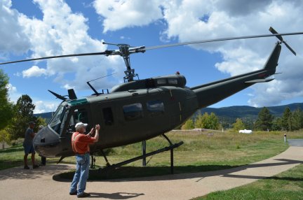 A Heuy Helicopter at The Vietnam Veterans Memorial State Park.
