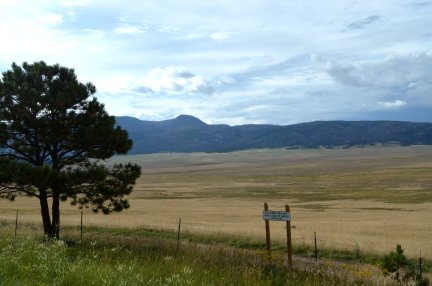 An elk viewing area at The Valles Grande Caldera.